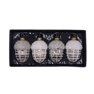 Décorations de fête de Noël en verre peint à la main, ornements en forme de pomme de pin, fournis directement par l'usine - Product Image 3