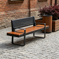Bancs de parc de loisirs extérieurs modernes en acier inoxydable, bancs de patio pour écoles