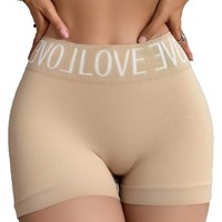 Culottes boxer et strings sexy pour femmes, sans couture, haute élasticité, avec lettres, pour le sport et le fitness