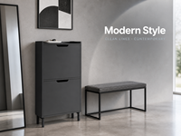 Meuble à chaussures pliable moderne de luxe en chêne, gain de place, style italien et nordique