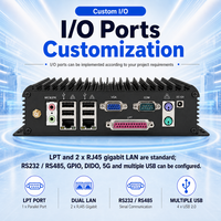Komputer Industri Tanpa Kipas Port Paralel LPT Dual LAN Mini PC Intel J1900 N100 I3 I5 I7 IP65 VGA COM RS232 OEM