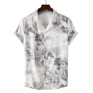 Camisas Hawaianas de Nailon de Manga Corta con Estampado Personalizado al Estilo Chino - Product Image 6