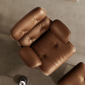 Fauteuil pivotant moderne et minimaliste de luxe italien pour salon, chaise longue de balcon pour villa et parc - Product Image 4