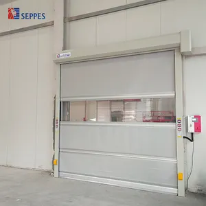Yalıtımlı yüksek hızlı depo kapıları güvenlik hızlı Roll Up kapılar toz ve böcek kovucu fabrika hızlı PVC kapılar