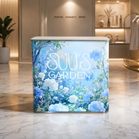 JiongChang Stand pliant en aluminium personnalisé pour salon professionnel, présentoir rotatif, comptoir d'exposition, table de présentation