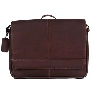 Bolso bandolera de fieltro para portátil, estilo colombiano, impermeable, delgado, con un solo compartimento y solapa, para negocios, color marrón, de fábrica BSCI. - Product Image 1