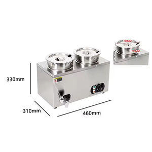 XEOLEO Bain-marie commercial à 2 bacs, chauffe-plats électrique, table à vapeur en acier inoxydable pour la cuisine, équipement de restauration - Product Image 6