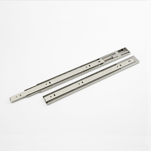 Glissières de tiroir à fermeture douce à double ressort en acier massif à 3 volets, design moderne, fermeture amortie, 45 mm, pour espace de vie - Product Image 5