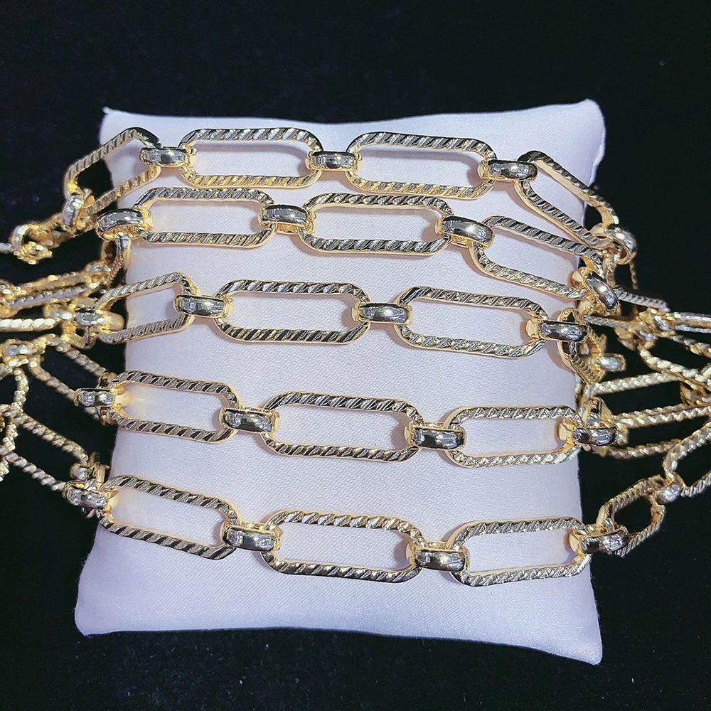 Kit di forniture per la creazione di gioielli fai da te, catena placcata oro 24k, ganci e accessori, 7 diversi prodotti fai da te, GemMartUSA, GP-90049 - Italia