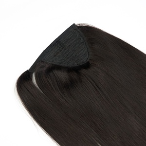 ผมต่อหางม้าแบบตรงสีธรรมชาติผมบราซิลผมมนุษย์บริสุทธิ์แบบปรับแต่งได้ - Product Image 2