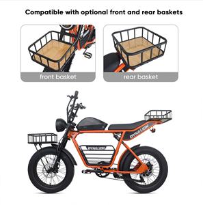 Bicicleta Eléctrica <span class=keywords><strong>Etro</strong></span> Sport con Motor Trasero, Llantas Anchas de Litio, Frenos de Disco Hidráulicos de Acero, Asiento Largo y Estable para Ciudad - Product Image 5