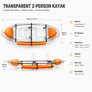 Kayak LED Trasparente con Luci Colorate per Tour Notturni, Bioluminescenza per Baie ed Eventi Alberghieri - Kit - Product Image 2