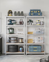 Étagère de rangement en acier métallique à 5 niveaux, réglable, sans boulons, robuste, pour entrepôt, garage, maison