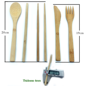 Fornitura di fabbrica <span class=keywords><strong>Set</strong></span> di posate in bambù di alta qualità cucchiaio/forchetta/coltello <span class=keywords><strong>Set</strong></span> di posate in bambù - Product Image 5