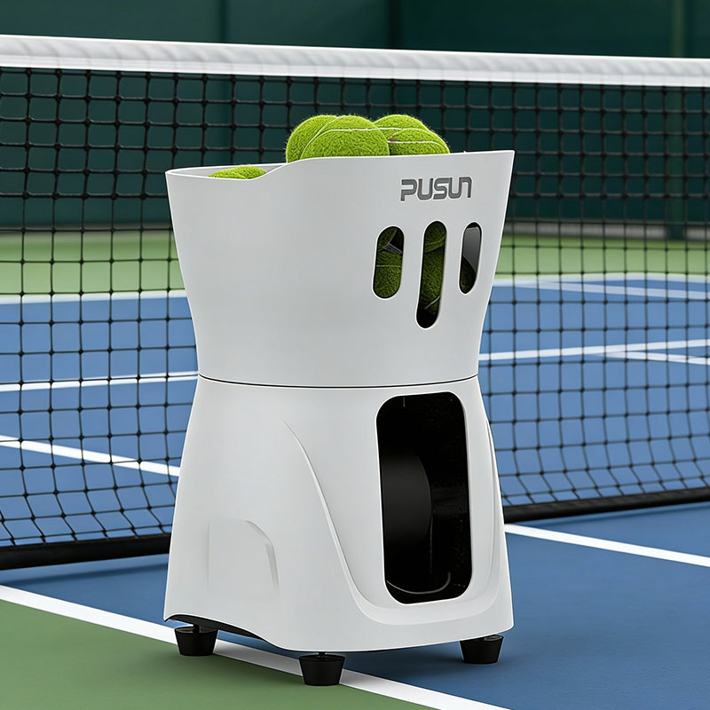 PT Mini Tennis Ball Machine Compact Portable Launcher with Frequency Speed and Spin Adjustment for Training