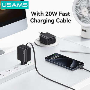 USAMS Portable 2024 New 20W Fast Charging Mini Travel Usb C Mobile Phone Wall Charger <strong>Adapter</strong> for <strong>Iphone</strong> 15 14 13 12 <strong>11</strong> Pro Max - Product Image 2