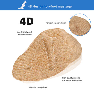 All-Day Pain Relief Sports &amp; Comfort Insoles Reusable GEL <strong>Ball</strong> <strong>Foot</strong> Cushion <strong>Pad</strong> Suede Metatarsal Shoe Insert - Product Image 6