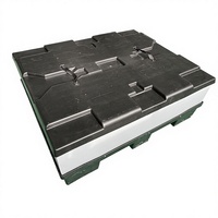 Conteneur à palette en plastique empilable et pliable 40*48 avec couvercle et manchon en nid d'abeille PP, emballages en boîte KTP