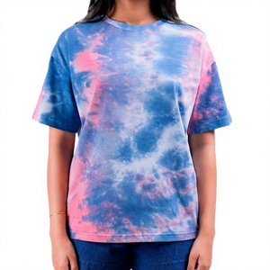 Camisetas Tie Dye de Moda para Mujer, Logotipo Personalizado, Camisetas Tie Dye de Algodón de Alta Calidad para Mujer en Venta a Bajo Precio OEM - Product Image 1