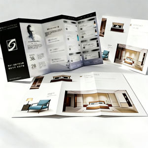 オンデマンドカスタム印刷 オフセット印刷 フィルムラミネート加工 三つ折り/二つ折りパンフレット チラシ リーフレット カタログ ホテルメニュー 展示会 - Product Image 1