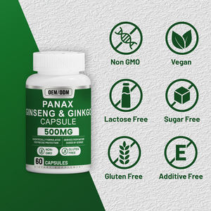 Suplemen Kesehatan Label Pribadi OEM Pabrik, Kapsul <span class=keywords><strong>Panax</strong></span> <span class=keywords><strong>Ginseng</strong></span> dan Ginkgo - Product Image 3