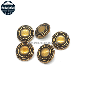 Cổ Điển Cũ Áo Vàng Với Nấm Đan Áo Len Nút Hợp Kim Trang Trí Kim Loại Nút Hàng May Mặc Túi Có Biểu Tượng Trang Trí - Product Image 1