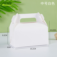 Boîtes à pâtisserie en papier kraft personnalisées de taille moyenne, portables et recyclables, avec poignée longue, pour pizzas et gâteaux, vente en gros