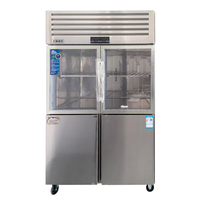Congélateur vertical en acier inoxydable commercial pour la cuisine des restaurants, stockage des aliments