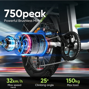 Bicicleta Eléctrica EB8 48V 750PEAK con Motor, Batería de Litio de 13ah, Bicicleta Eléctrica de Montaña con Neumáticos Gruesos para Nieve, MTB - Product Image 6