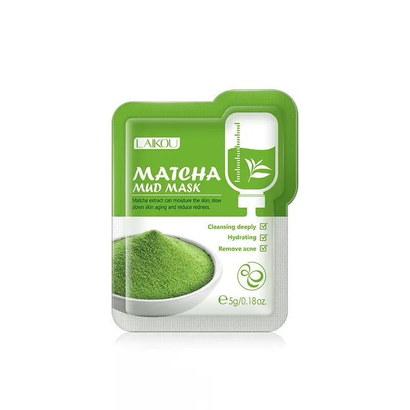 Máscara de hidratação em pó 5g, de rosa, verde, beleza, cosméticos coreanos, matcha, lama, em pó