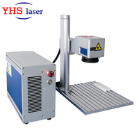Petite graveuse laser portable pour métal, machine d'impression de logo, machine de marquage laser à fibre séparée 20w 30w pour le marquage acrylique