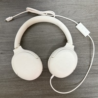 Headset Gaming Kabel Tipe C Murah untuk Komputer PC, Headset Kantor Berkabel dengan Mikrofon, Headset Gaming Logo Kustom