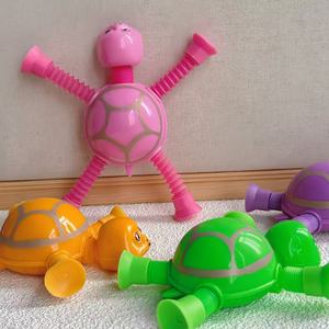 Stretching Tube <b>Turtle</b> <b>Toy</b> Figure Pink Green Orange Purple Fidget <b>Toy</b> For Kids 2 4 Years Unisex Stress Relieving - Product Image 4