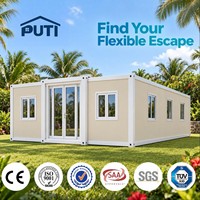 Maison conteneur modulaire extensible à double aile de 30 pieds, 2 ou 3 chambres, préfabriquée et pliable, idéale pour hôtel - Grande Vente