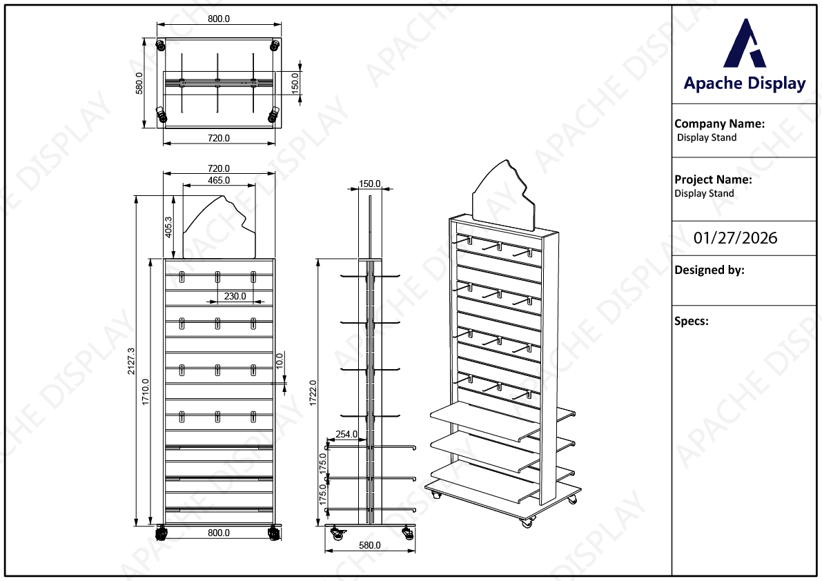 Custom Logo Retail Brand Store Display Racks Pet Toy Display Stand Floor Wood Double-sided Stand — view 2
