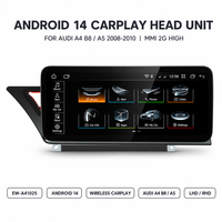 Autoradio Android 14 CarPlay pour Audi A4 B8 A5 2008 2009 2010 MMI 2G avec lecteur CD, GPS, Navi, WiFi (compatible LHD/RHD)