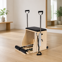 Chaise de Pilates Wunda en bois d'érable YS, portable, résistance réglable, cuir microfibre ultra-fin, pour la maison et le studio, exercices corporels