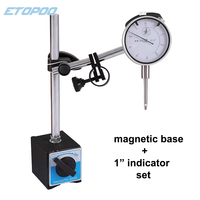 Ensemble de jauges à cadran de haute qualité avec support magnétique, base, support, jauge de mesure, type de jauge à cadran, plage de mesure 0-10 mm/0-1 pouce