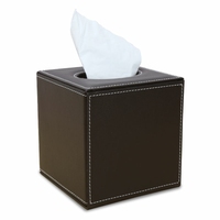 Hotel suministros de productos de cuero redondo tejido caja