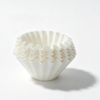 Filtre à café en forme de panier, épais, anti-casse, à filtration fine, disponible en taille personnalisée, pour la préparation quotidienne de café chaud