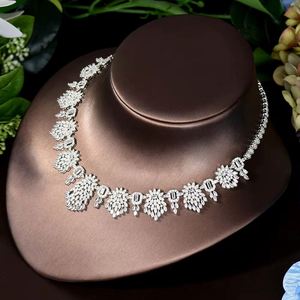 Hibride Beauty ไนจีเรีย CZ ชุดเครื่องประดับเจ้าสาวสำหรับงานแต่งงานเครื่องประดับสร้อยคอต่างหูและ N-1343แหวนทรงเรขาคณิต - Product Image 5