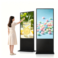 Écran tactile vertical intelligent mobile Full HD IPS LCD 120Hz de 65/75/85 pouces, machine publicitaire intérieure, totem commercial pour hôtel