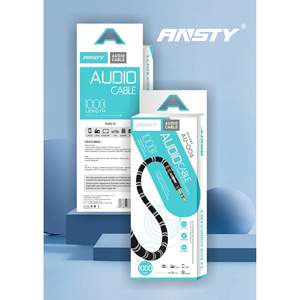 Cable de audio Ansty de 3.5 mm y 1000 mm de longitud, cable auxiliar para coche, teléfono y altavoz - Product Image 1