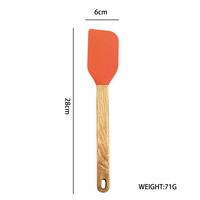 Spatule japonaise en silicone de qualité alimentaire avec manche en bois, spatule à crème pour gâteau, outil de pâtisserie