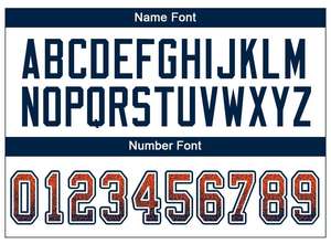 เสื้อฟุตบอลแบบตาข่ายแฟชั่นสีส้มกรมท่า-ขาวแบบกำหนดเอง - Product Image 3