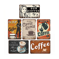 Papan Tanda Timah Grosir untuk Kedai Kopi, Plat Logam Vintage 20x30cm, Poster Logam Retro Kustom untuk Dekorasi Rumah, Klub, Kafe, Hiasan Dinding