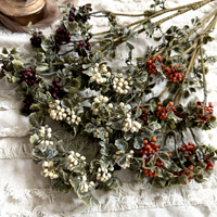 Herfstthema vintage bessen wijnrode frambozen nep fruit kunstmatige bessentak voor Kerstmis bruiloft huisdecoratie