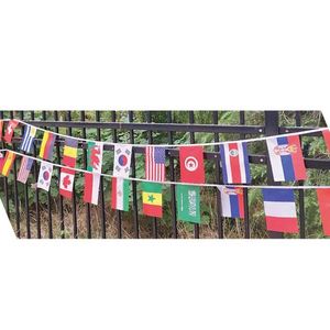 Manufacturer Country String <b>Flags</b> Banners 32 Countries Digital Printing Plastic Material Hanging/Flying Small Bunting for Sports - Product Image 1