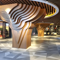 Paneles de Muro Cortina de Aluminio para Edificios de Varias Plantas - Techo Metálico en Forma de Ola, Diseño Moderno Ignífugo A2