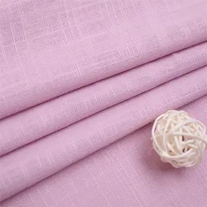 Stock 65% linen 35% cotton mixed fabric for table fabric